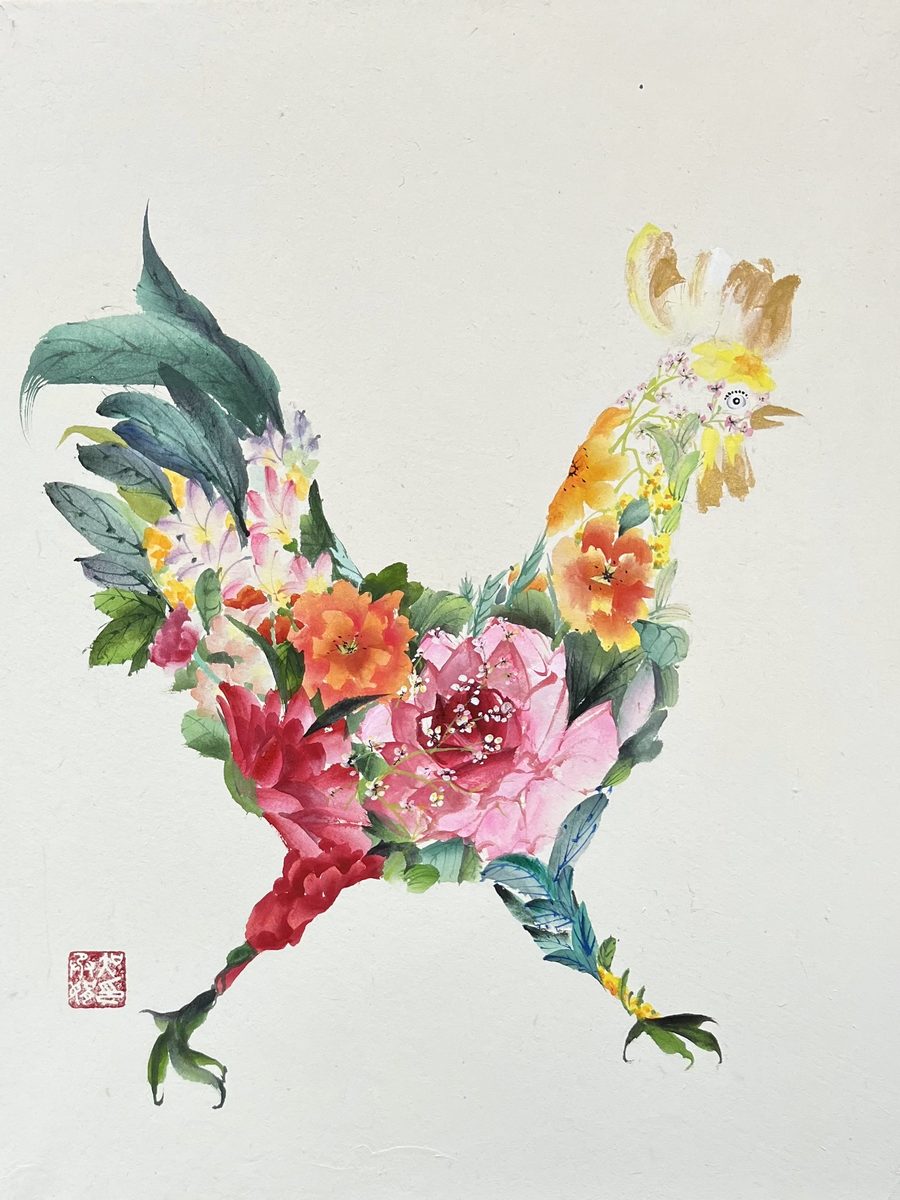 오승연 작 〈꽃 닭(Floral Chicken)〉
